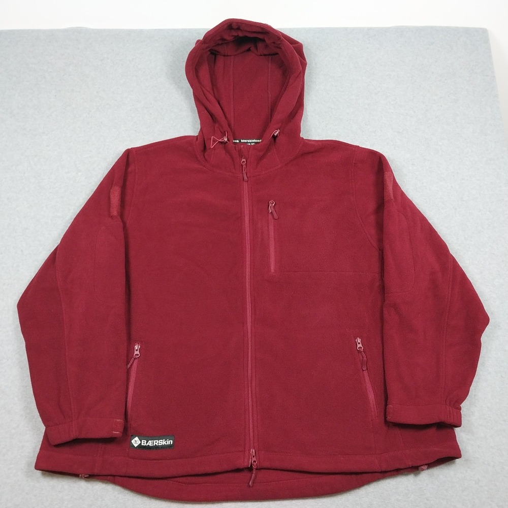 BAERSkin Tactical Hoodie Womens 3XL Burgundy Fleece Full Zip Jacket Tactical